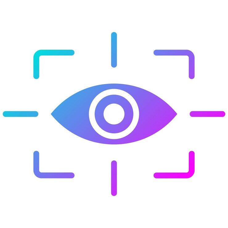 Vector estilo de ilustración vectorial de seguimiento ocular