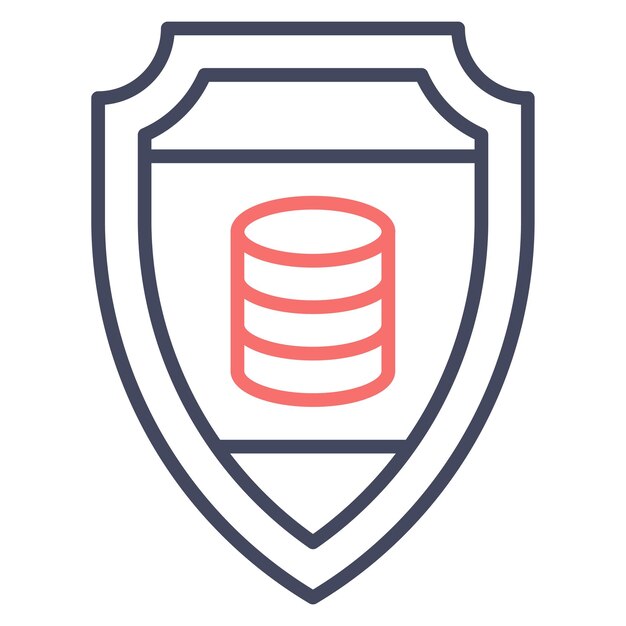 Estilo de ilustración vectorial de seguridad de la base de datos