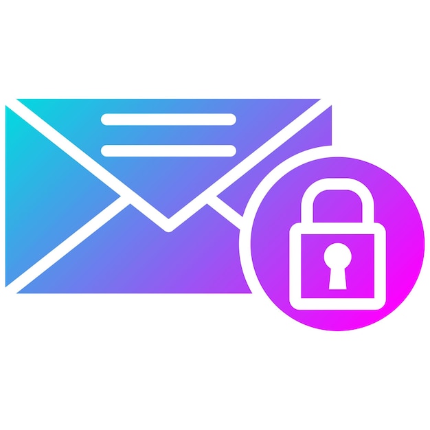 Estilo de ilustración vectorial de seguridad de correo electrónico