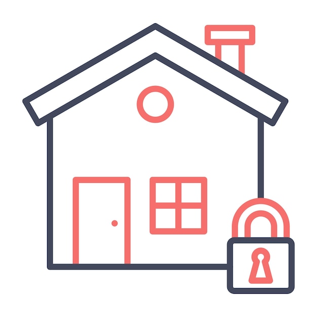 Estilo de ilustración vectorial de seguridad del hogar