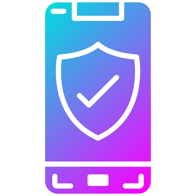 Estilo de ilustración vectorial de seguridad móvil
