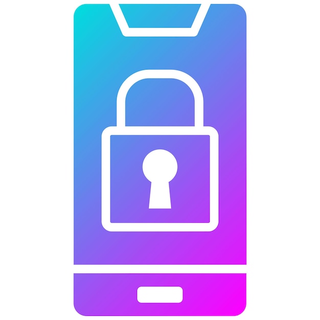 Estilo de ilustración vectorial de seguridad móvil