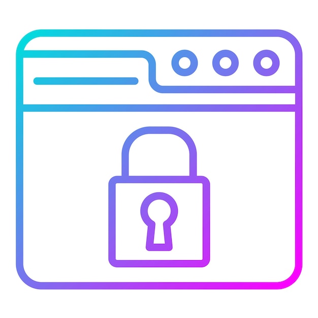 Estilo de ilustración vectorial de seguridad del navegador