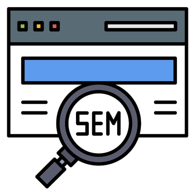 Estilo de la ilustración vectorial SEM
