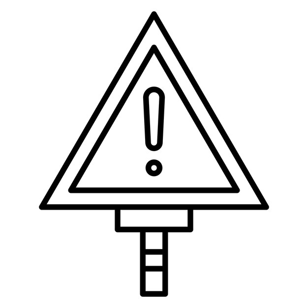 Estilo de ilustración vectorial de señales de advertencia