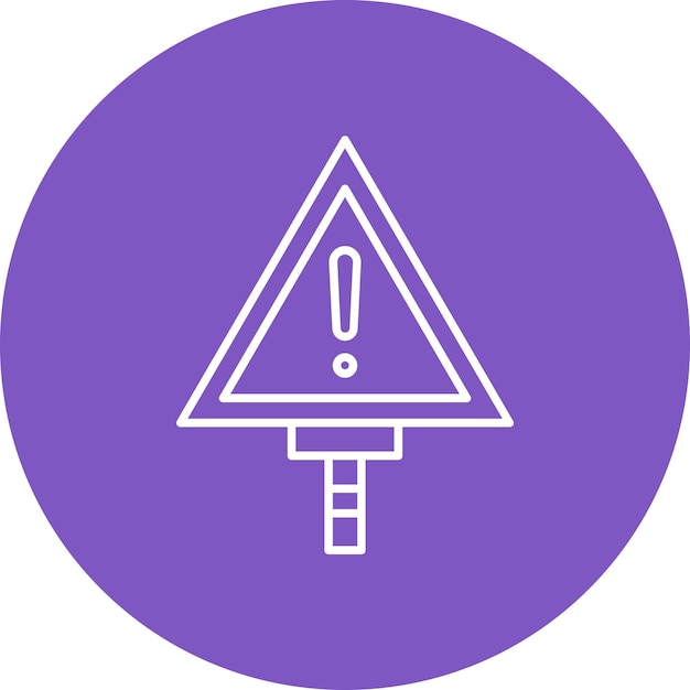 Estilo de ilustración vectorial de señales de advertencia