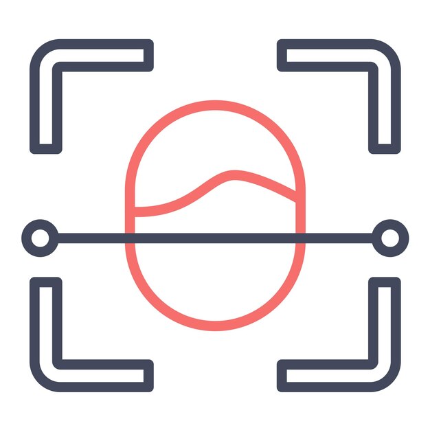 Estilo de ilustración vectorial del sensor facial
