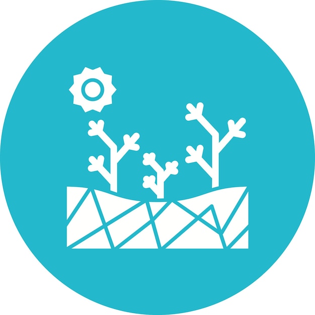 Estilo de ilustración vectorial de la sequía