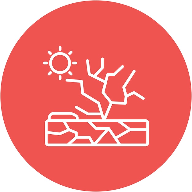 Estilo de ilustración vectorial de la sequía