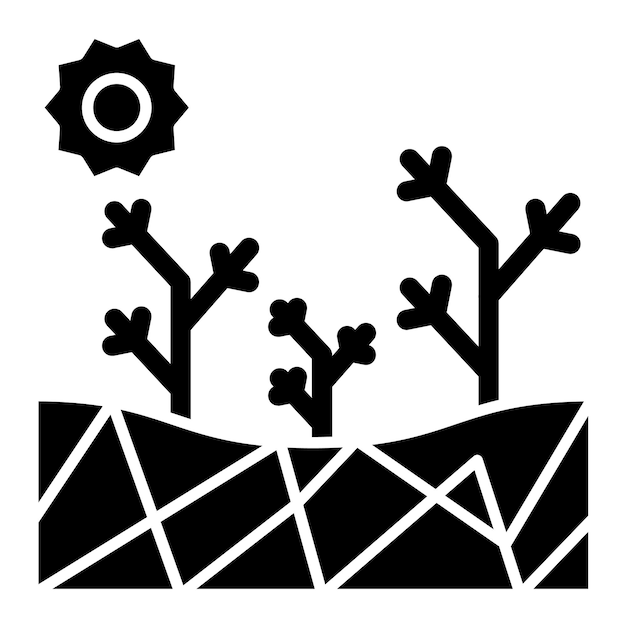 Estilo de ilustración vectorial de la sequía