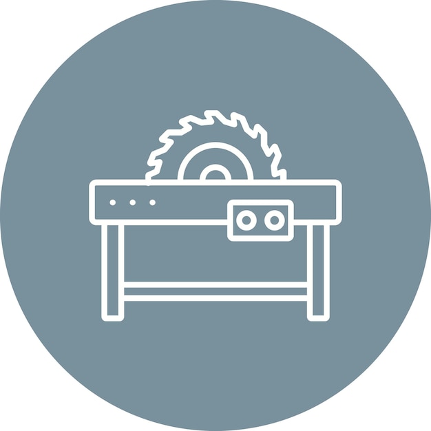 Estilo de la ilustración vectorial de la sierra de tabla