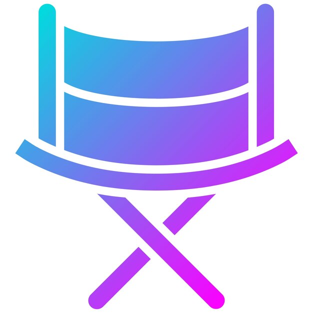Estilo de ilustración vectorial de la silla del director
