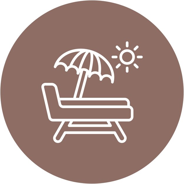 Estilo de ilustración vectorial de la silla de playa