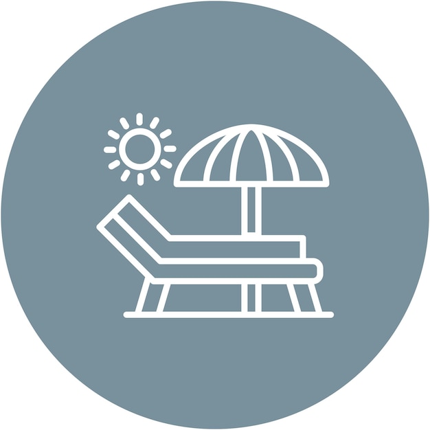 Estilo de ilustración vectorial de la silla de playa