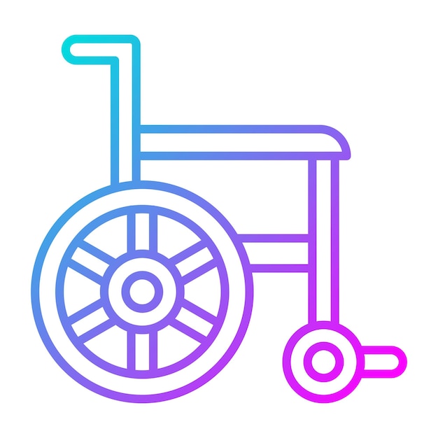 Estilo de ilustración vectorial de sillas de ruedas