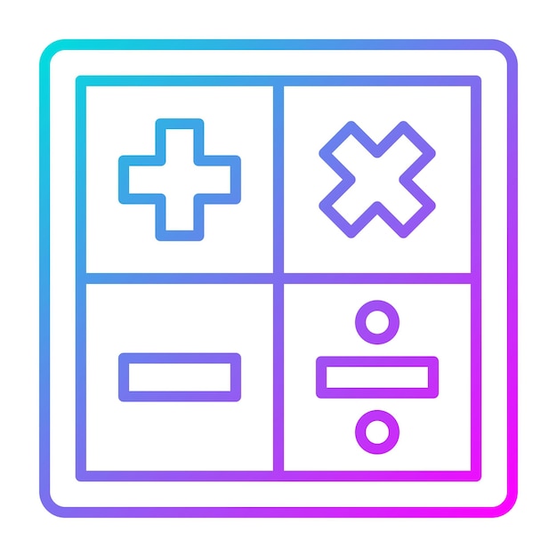 Estilo de ilustración vectorial de símbolos matemáticos