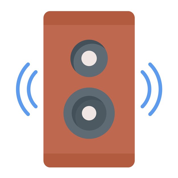 Estilo de ilustración vectorial del sistema de sonido
