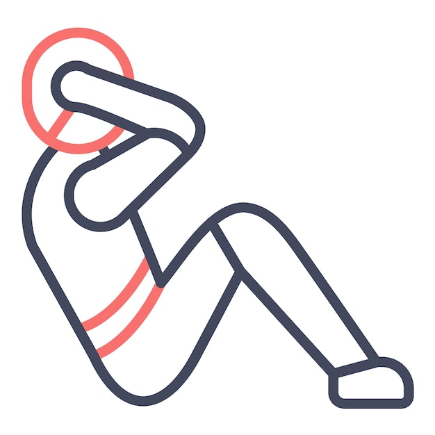 Estilo de ilustración vectorial de Sit Up