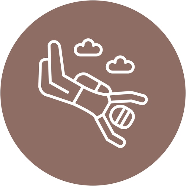 Estilo de la ilustración vectorial de Sky Diver