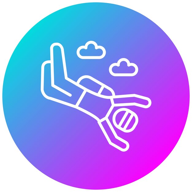Estilo de la ilustración vectorial de Sky Diver