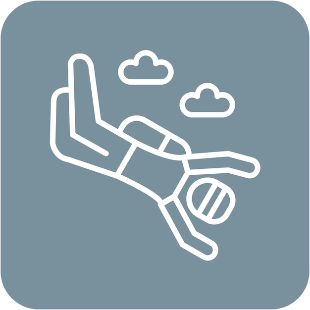Estilo de la ilustración vectorial de Sky Diver