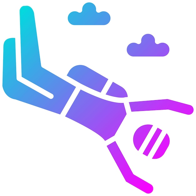 Estilo de la ilustración vectorial de Sky Diver