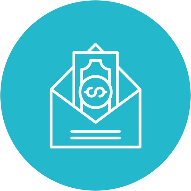 Estilo de ilustración vectorial del sobre de pago
