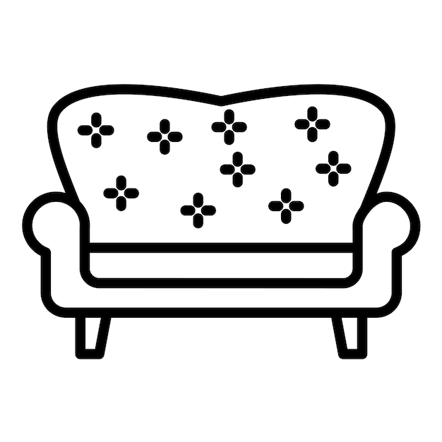 Estilo de ilustración vectorial del sofá