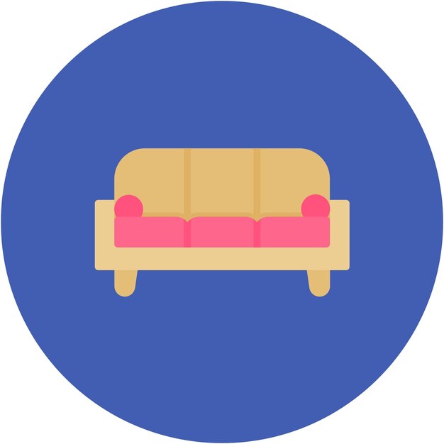 Estilo de ilustración vectorial del sofá