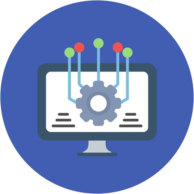 Estilo de ilustración vectorial del software de monitoreo