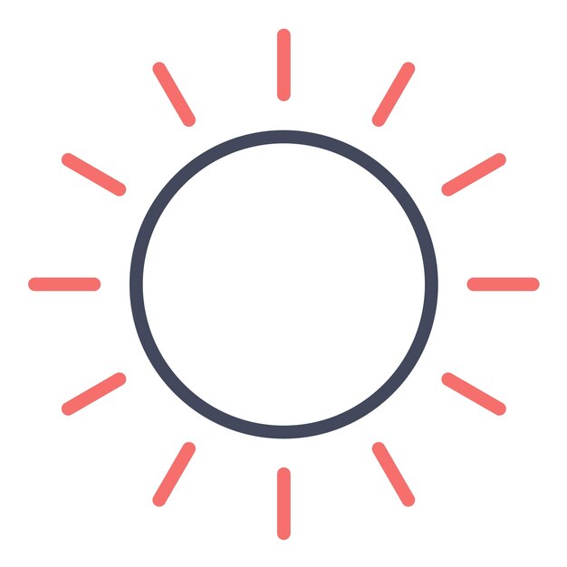 Estilo de ilustración vectorial del sol