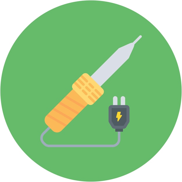 Estilo de ilustración vectorial de soldadura de hierro