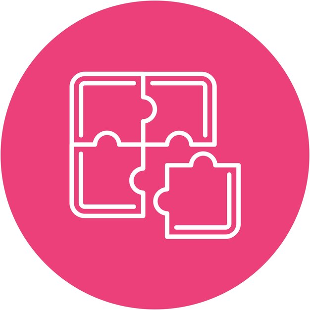 Estilo de ilustración vectorial de la solución del rompecabezas
