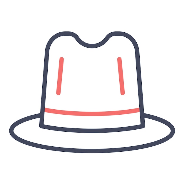 Estilo de ilustración vectorial de sombrero de playa