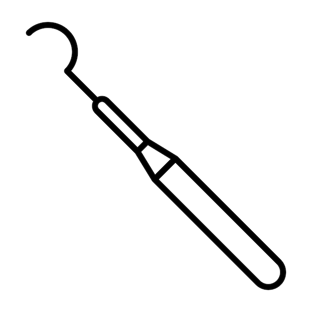 Estilo de ilustración vectorial de la sonda dental
