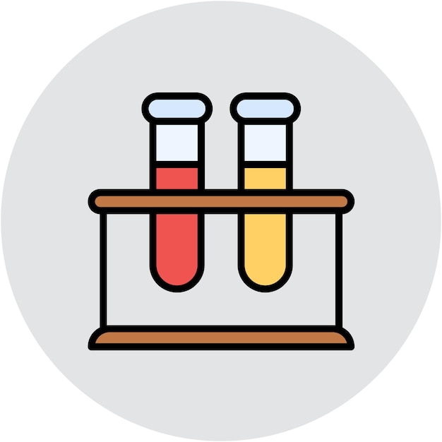 Estilo de ilustración vectorial del soporte del tubo de ensayo