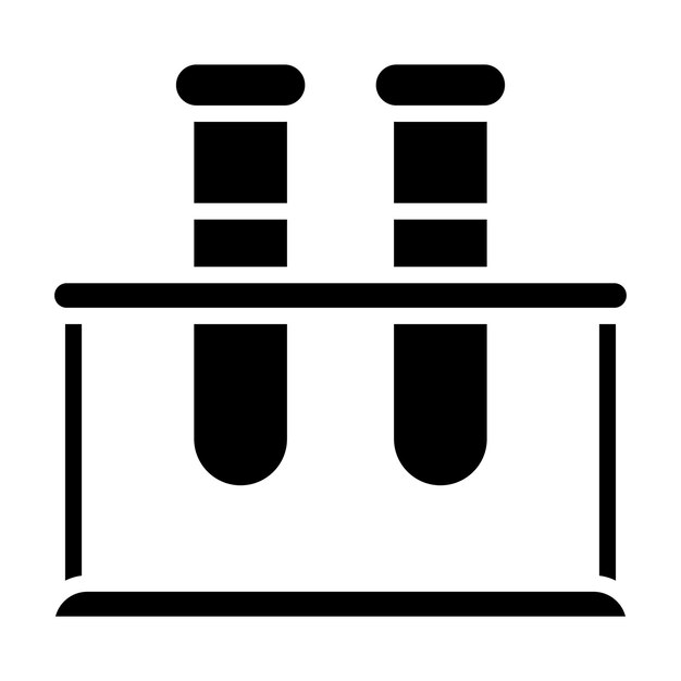 Estilo de ilustración vectorial del soporte del tubo de ensayo