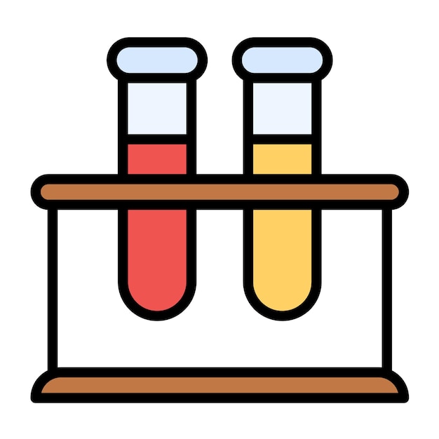 Estilo de ilustración vectorial del soporte del tubo de ensayo