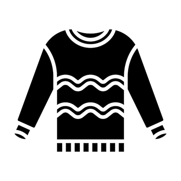 Estilo de ilustración vectorial del suéter