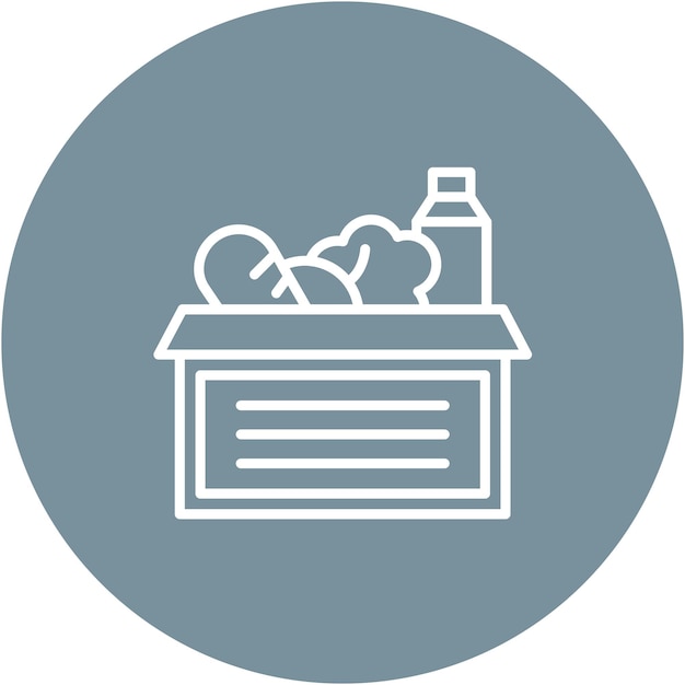 Estilo de ilustración vectorial de suministros de alimentos