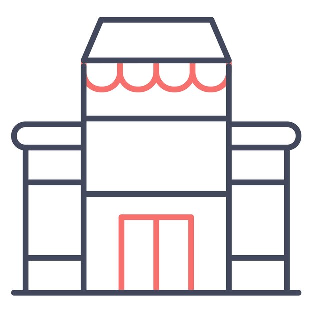 Estilo de ilustración vectorial de un supermercado