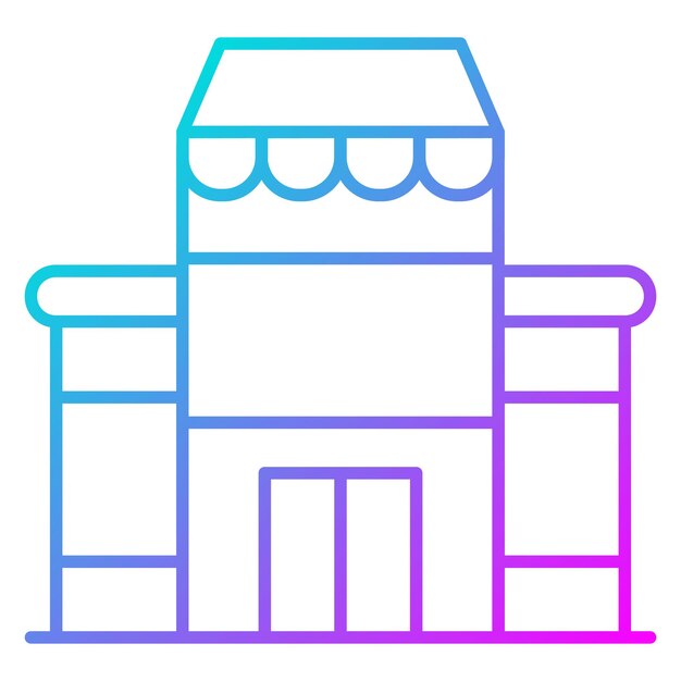 Estilo de ilustración vectorial de un supermercado
