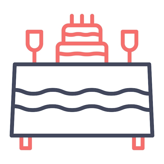 Estilo de ilustración vectorial de la tabla de cumpleaños
