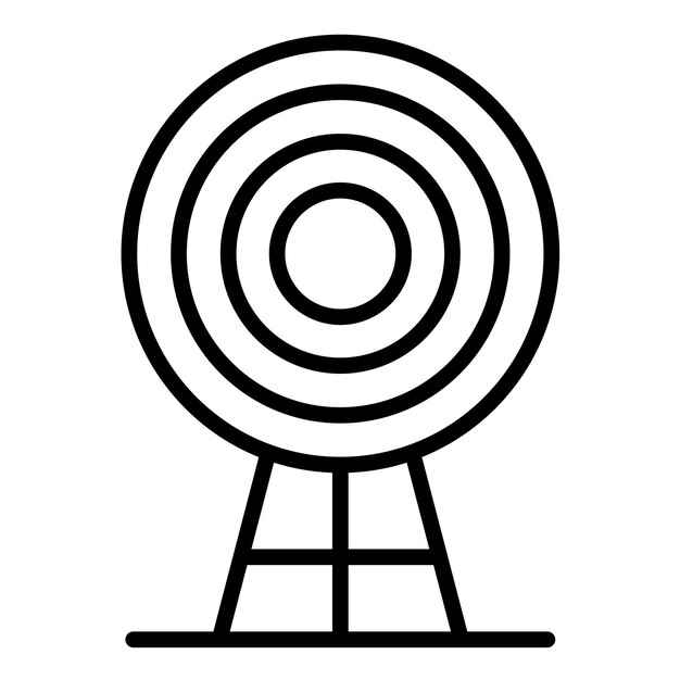 Estilo de ilustración vectorial de la tabla de tiro con arco