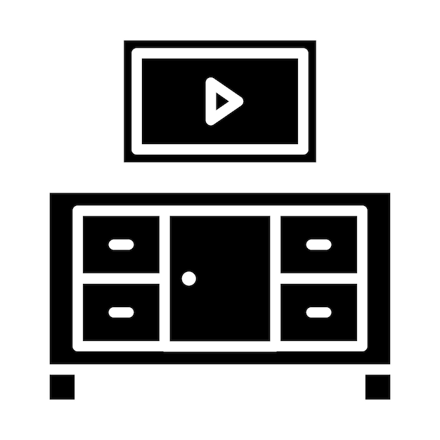 Estilo de ilustración vectorial de la tabla de TV