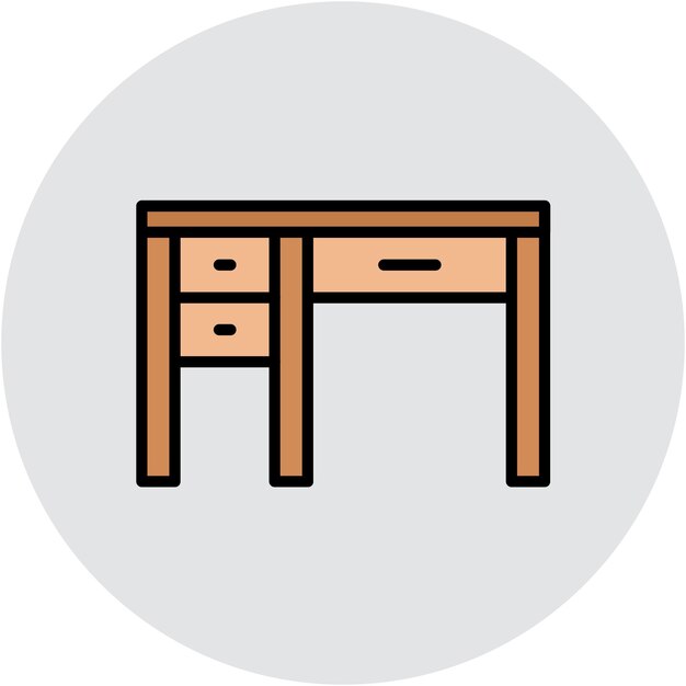 Estilo de ilustración vectorial de la tabla
