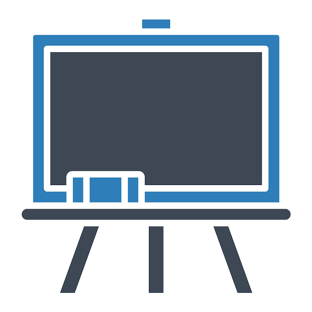 Estilo de ilustración vectorial del tablero de clase