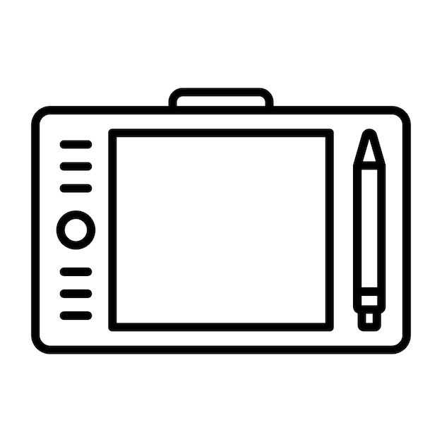 Estilo de ilustración vectorial de la tableta gráfica