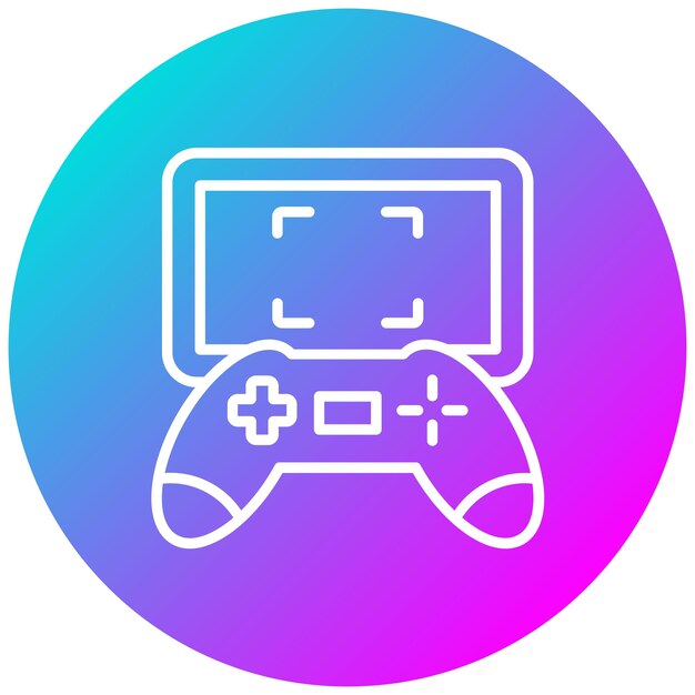 Estilo de ilustración vectorial de la tableta de juego