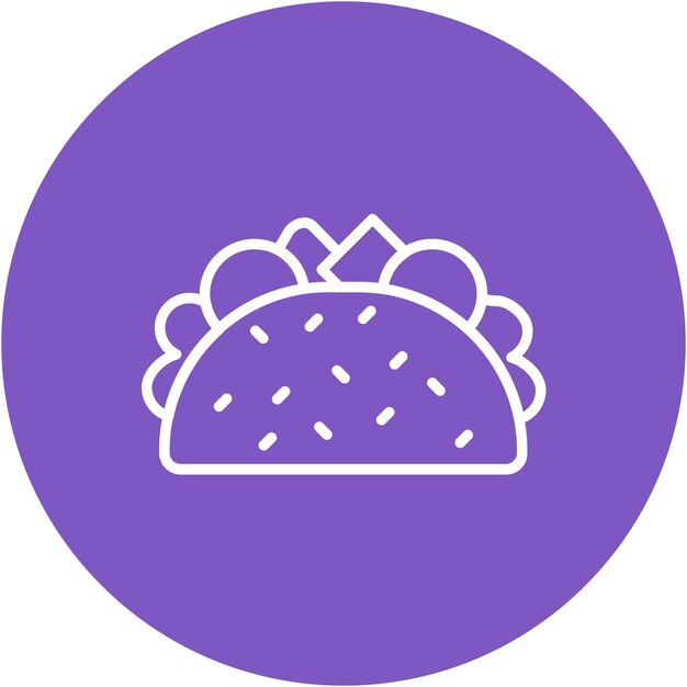 Estilo de ilustración vectorial de Taco